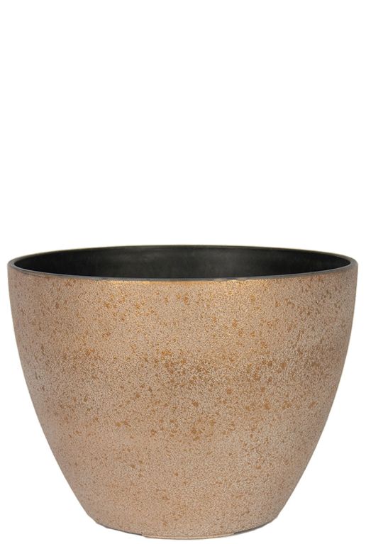 Nova bloempot beton goud