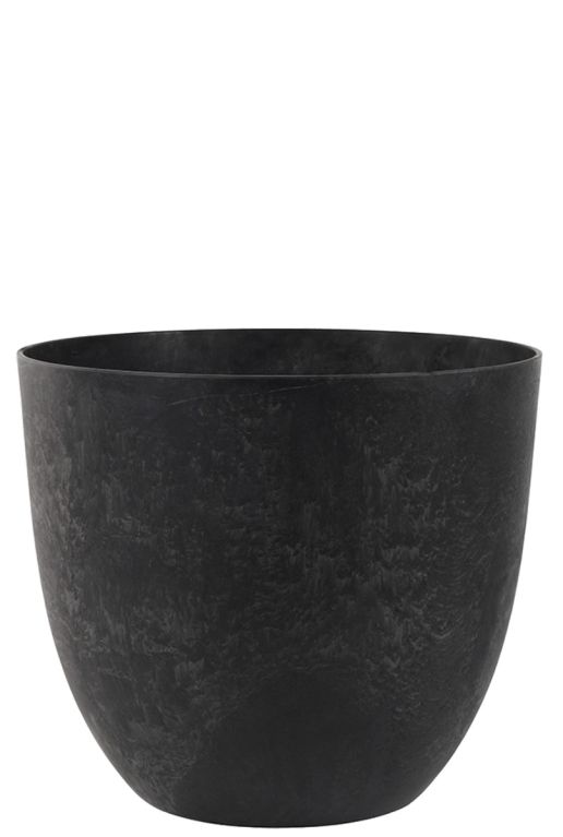 Zwarte artstone pot